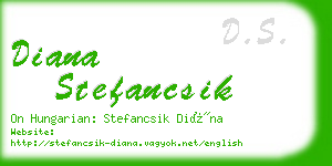 diana stefancsik business card